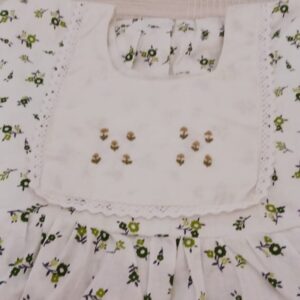 Hand embroidered cotton night frock