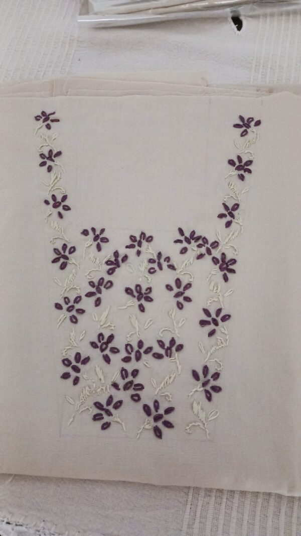 Hand embroidered kurti material