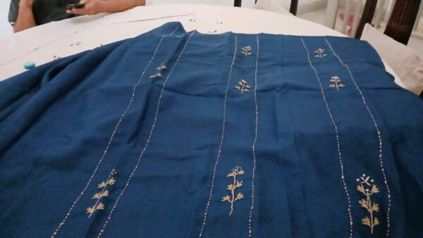 Hand embroidered silk saree